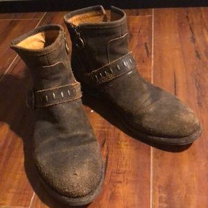 Fiorentini and baker distressed suede booties